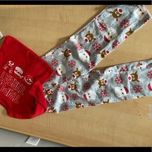Christmas pajamas fleece Kids size 6 new